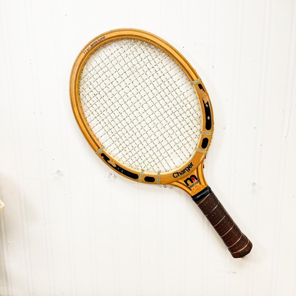 Vintage 1970s Wooden Paddle Racket: Sportcraft USA Made